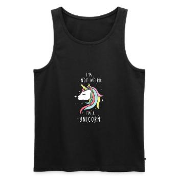 I'm not weird I'm a unicorn - Men's Premium Organic Tank Top - black - Front - Michal (187cm)