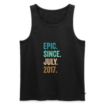 5 Years Old Epic Since July 2017 5th Birthday - Men's Premium Organic Tank Top - black - Front - Michal (187cm)