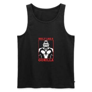 Gorilla - Men's Premium Organic Tank Top - black - Front - AI Model Male 178 light (178cm)