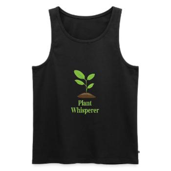 Chuchoteur de plantes - Débardeur bio Premium Homme - noir - Devant - Michal (187cm)