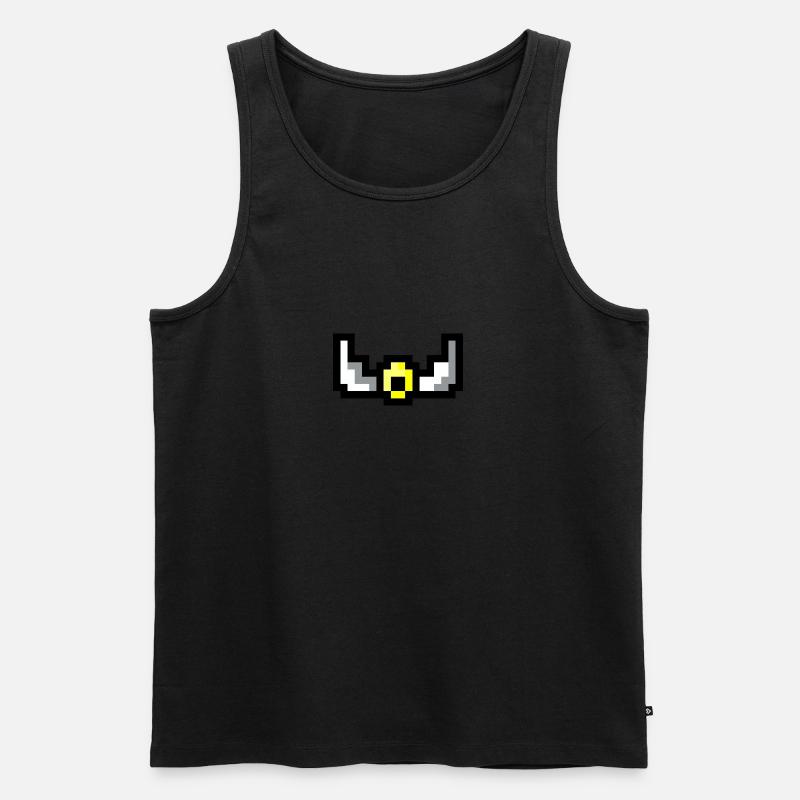 Pixel wings - Männer Premium Bio Tank Top - Schwarz