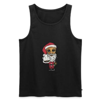 Père Noël n'était pas bon cette année - Débardeur bio Premium Homme - noir - Devant - AI Model Male 178 light (178cm)