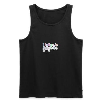 Mythe: Je crois en Fairytales - Débardeur bio Premium Homme - noir - Devant - AI Model Male 178 light (178cm)