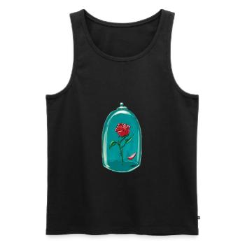 Magic rose - Men's Premium Organic Tank Top - black - Front - AI Model Male 178 light (178cm)