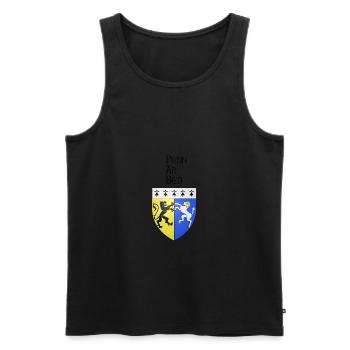 Wappen Penn Bett - Männer Premium Bio Tank Top - Schwarz - Vorne - AI Model Male 178 light (178cm)