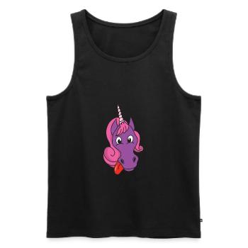 Einhorn - Männer Premium Bio Tank Top - Schwarz - Vorne - AI Model Male 178 light (178cm)