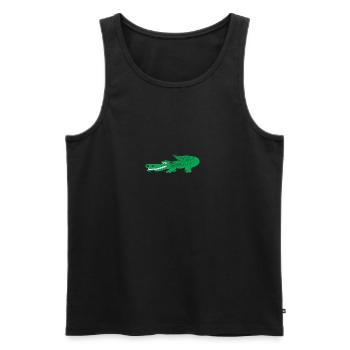 kroko 25 - Männer Premium Bio Tank Top - Schwarz - Vorne - Michal (187cm)