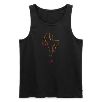 Muay Thai Thai Boxing Men's Thaiboxing Women's - Men's Premium Organic Tank Top - black - Front - AI Model Male 178 light (178cm)