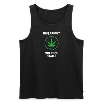 Inflation? Mir doch egal - Männer Premium Bio Tank Top - Schwarz - Vorne - AI Model Male 178 light (178cm)