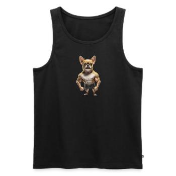 Ein Chihuahua auf Steroiden - Männer Premium Bio Tank Top - Schwarz - Vorne - Michal (187cm)