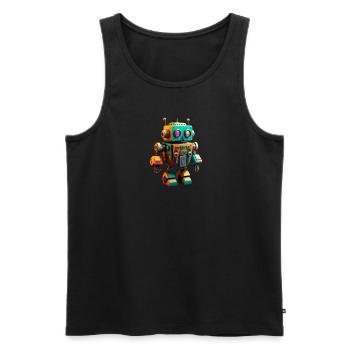 Robot jouet - Débardeur bio Premium Homme - noir - Devant - AI Model Male 178 light (178cm)