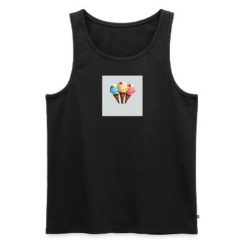 Eis - Männer Premium Bio Tank Top - Schwarz - Vorne - Michal (187cm)