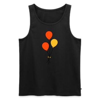 Ballons tricolores - Débardeur bio Premium Homme - noir - Devant - AI Model Male 178 light (178cm)