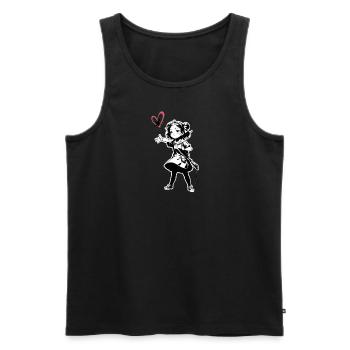 Street Art Girl 23249 - Men's Premium Organic Tank Top - black - Front - AI Model Male 178 light (178cm)