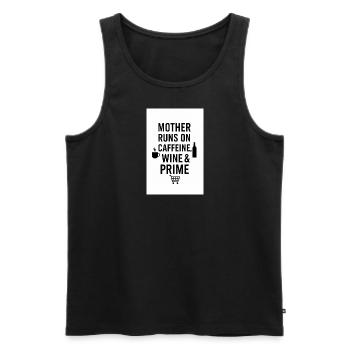 T-shirt de la fête des mères avec une routine quotidienne - Débardeur bio Premium Homme - noir - Devant - Michal (187cm)