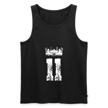 11 Couronne de nombre - Débardeur bio Premium Homme - noir - Devant - Michal (187cm)