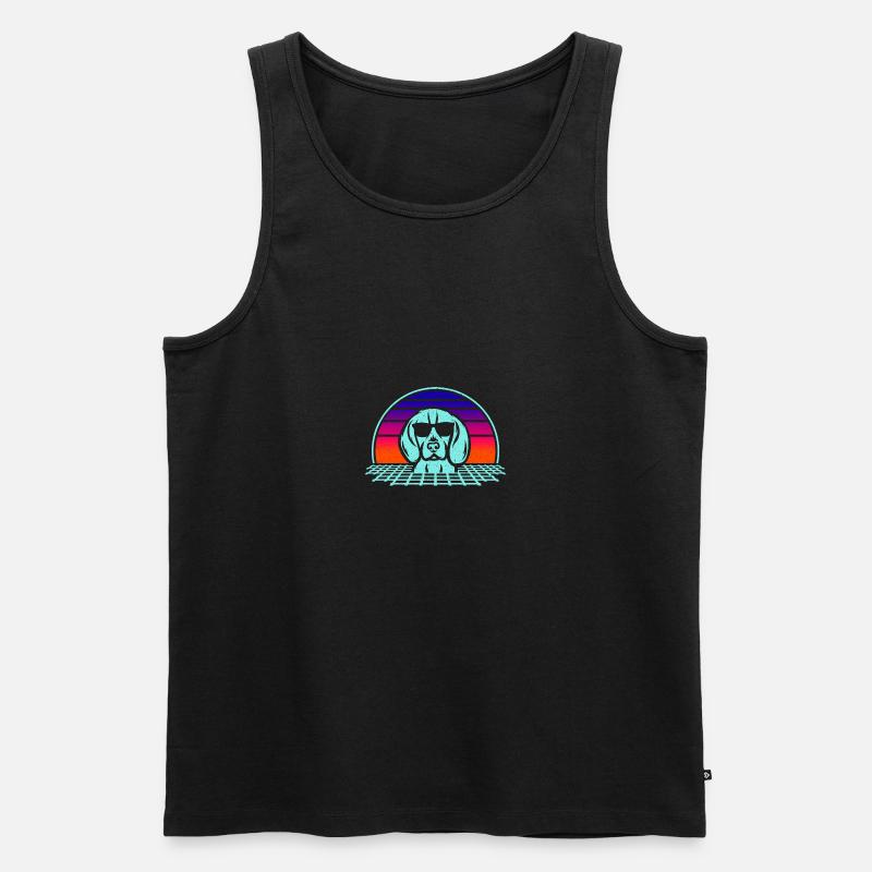 BEAGLE - Männer Premium Bio Tank Top - Schwarz