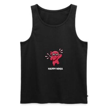 ninja in love shirt - Männer Premium Bio Tank Top - Schwarz - Vorne - Michal (187cm)