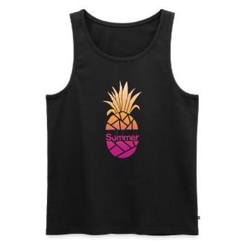 Buzzer - Men's Premium Organic Tank Top - black - Front - AI Model Male 178 light (178cm)
