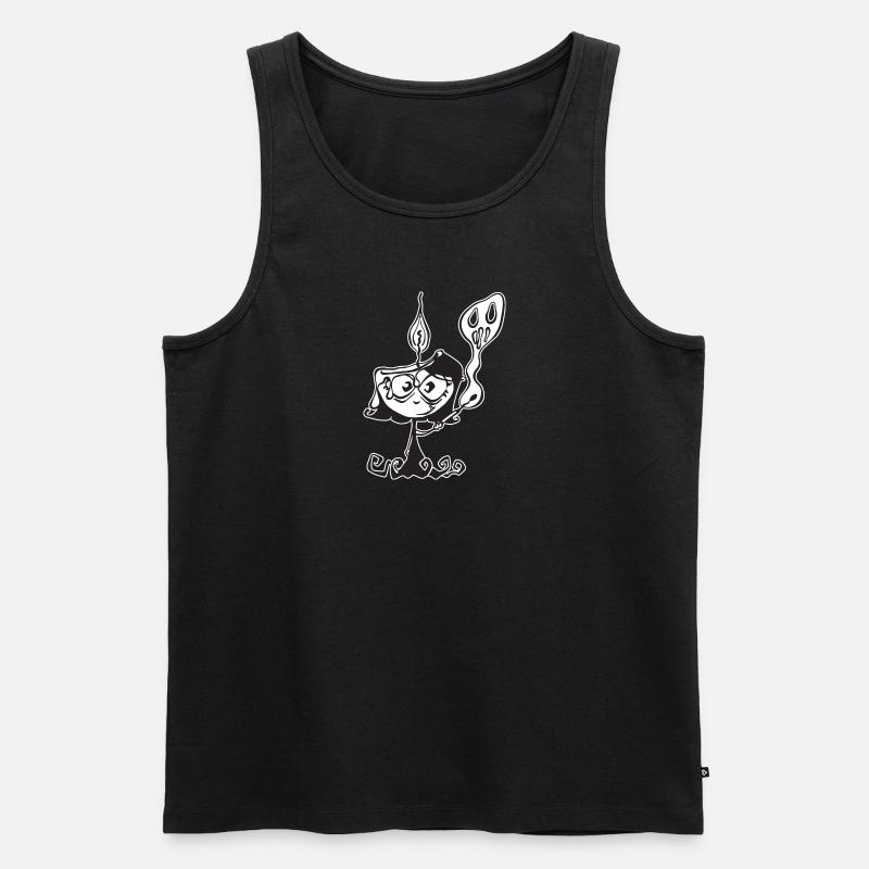Vampirkerze - Männer Premium Bio Tank Top - Schwarz