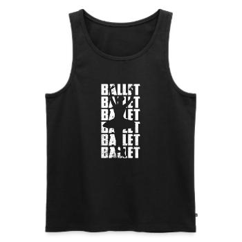 Funny ballet - Men's Premium Organic Tank Top - black - Front - AI Model Male 178 light (178cm)