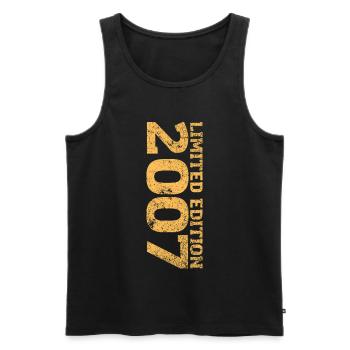 Limited Edition 2007 18th Birthday Gift - Men's Premium Organic Tank Top - black - Front - Michal (187cm)
