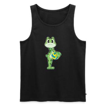 Frog Volleyball Player Volleyball Sports - Men's Premium Organic Tank Top - black - Front - Michal (187cm)