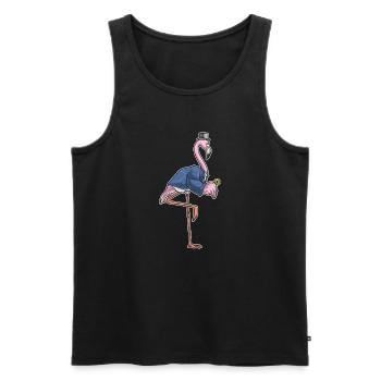 Flamingo Groom Wedding Ring Wedding - Men's Premium Organic Tank Top - black - Front - AI Model Male 178 light (178cm)