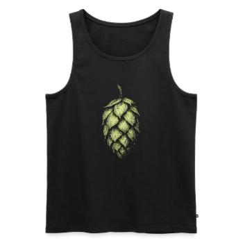 Hops - Men's Premium Organic Tank Top - black - Front - AI Model Male 178 light (178cm)