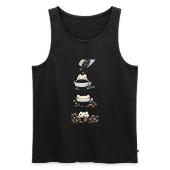 Ragdoll Cat Lover Coffee Cup Ragdolls Cats - Men's Premium Organic Tank Top - black - Front - AI Model Male 178 light (178cm)