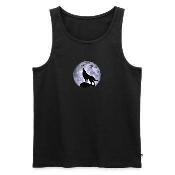 Wolf Vollmond Halloween Nacht Albtraum nightmare - Männer Premium Bio Tank Top - Schwarz - Vorne - Michal (187cm)