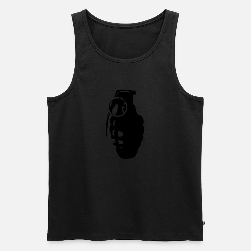 grenade - Männer Premium Bio Tank Top - Schwarz