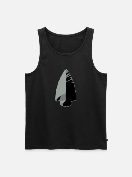 flint arrowhead indian - Men's Premium Organic Tank Top - black