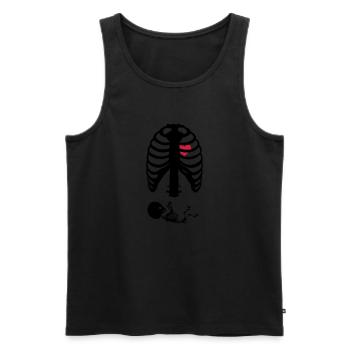 X Ray Maternity Skeleton Rips - Men's Premium Organic Tank Top - black - Front - AI Model Male 178 light (178cm)