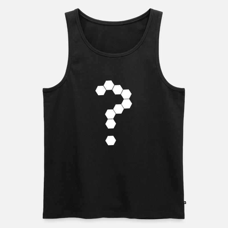 Fragezeichen - Männer Premium Bio Tank Top - Schwarz