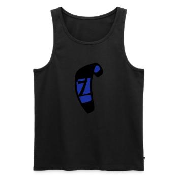 kite_n7_vec_2 de - Männer Premium Bio Tank Top - Schwarz - Vorne - Michal (187cm)