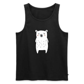 Kleiner Eisbär - Männer Premium Bio Tank Top - Schwarz - Vorne - AI Model Male 178 light (178cm)