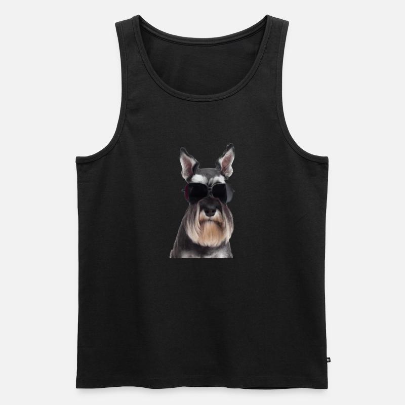 Miniature Schnauzer - Männer Premium Bio Tank Top - Schwarz