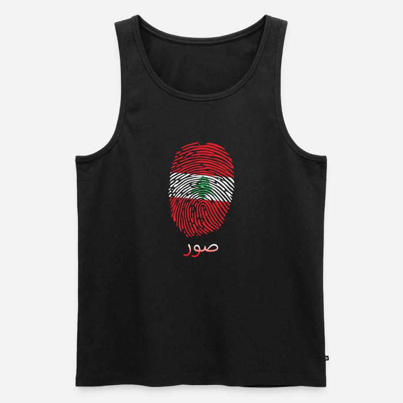 TYROS Libanese Libanon Libanesin Libanesisch - Männer Premium Bio Tank Top - Schwarz