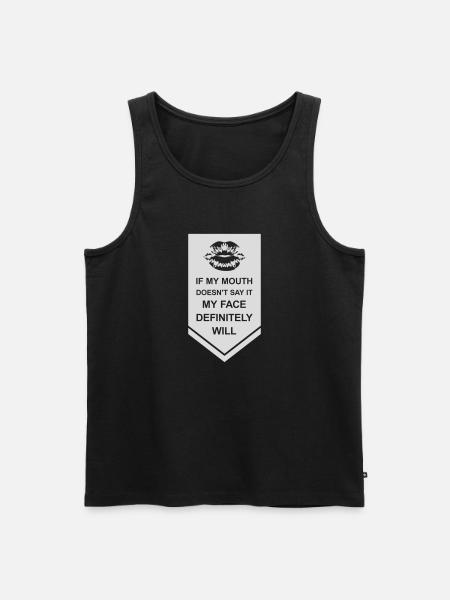 my face definitely will - Männer Premium Bio Tank Top - Schwarz