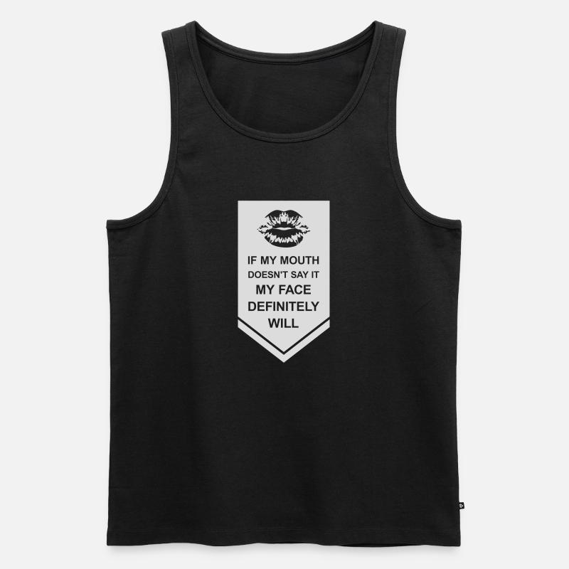 my face definitely will - Men's Premium Organic Tank Top - black