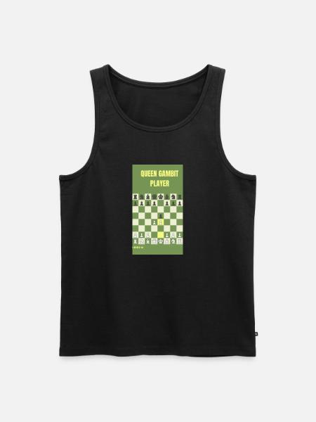 QUEEN GAMBIT PLAYER 3 - Men's Premium Organic Tank Top - black