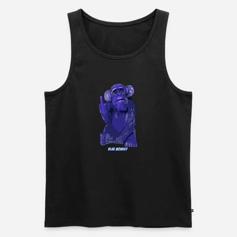 Blauer Affe - Regeln - Männer Premium Bio Tank Top - Schwarz