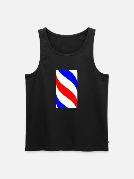 Barber-Stange - Männer Premium Bio Tank Top - Schwarz