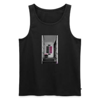 Graues Kopenhagen - Männer Premium Bio Tank Top - Schwarz - Vorne - Michal (187cm)