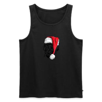 Père Noël allemand Chiens de Noël Wilsigns - Débardeur bio Premium Homme - noir - Devant - Michal (187cm)