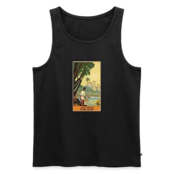 Affiche vintage classique de Calicut - Débardeur bio Premium Homme - noir - Devant - Michal (187cm)