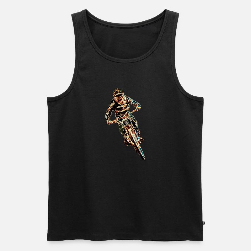MTB MTB Downhill - Männer Premium Bio Tank Top - Schwarz