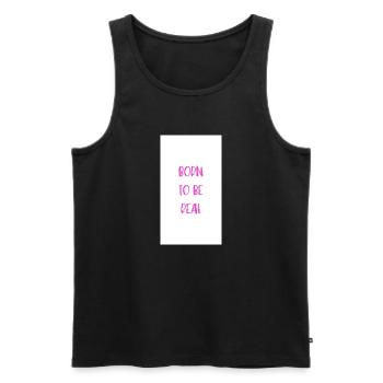 Blue Sea Nature Good morning Instagram Story - Männer Premium Bio Tank Top - Schwarz - Vorne - Michal (187cm)