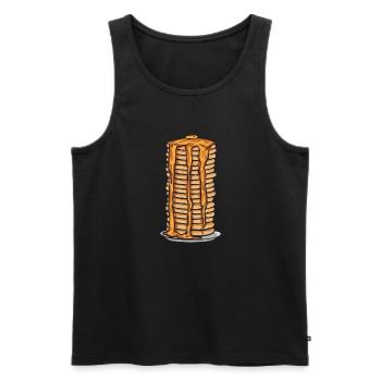 Crêpes Petit-déjeuner Crêpes - Débardeur bio Premium Homme - noir - Devant - Michal (187cm)